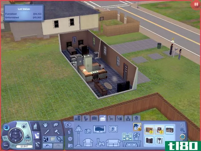 The Sims 3 home building tool