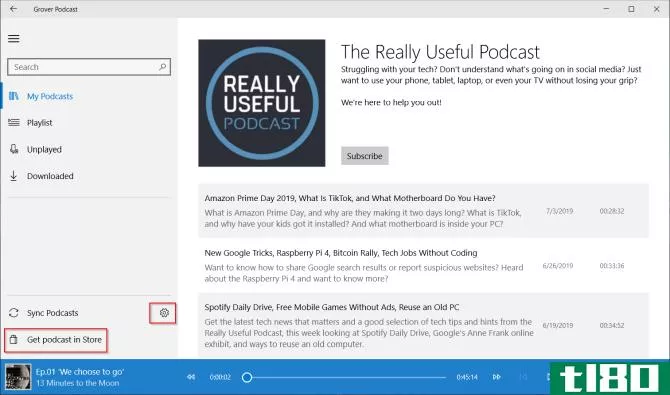 Grover podcast app for windows