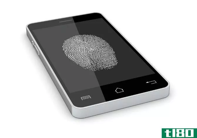 A residual fingerprint left on a **artphone screen