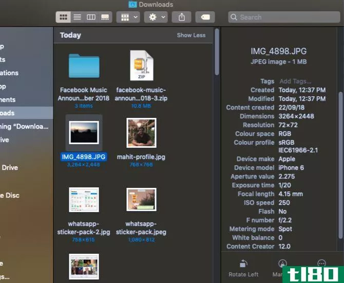macOS Mojave new sidebar features