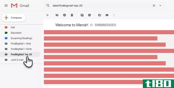 Using Find Big Mail for Sorting Gmail Attachments