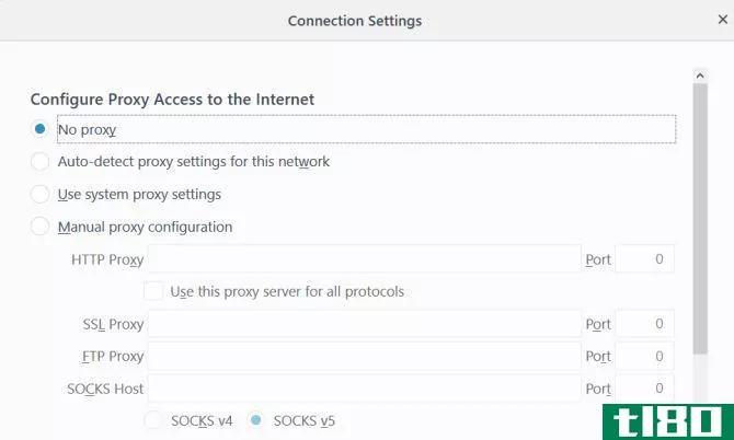 proxy connection settings