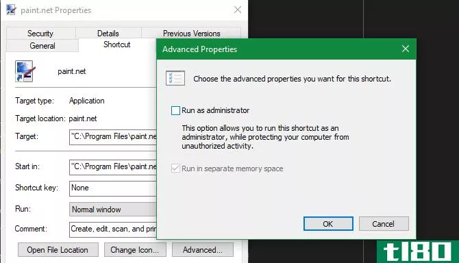 Windows Run Shortcut as Admin