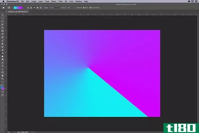 Creating Custom Gradient in Photoshop Angle Gradient