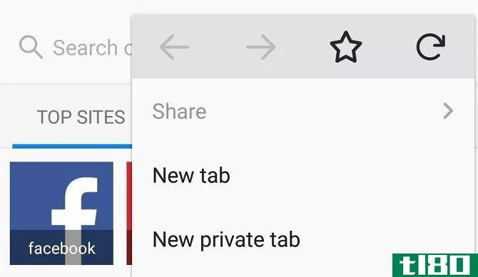 firefox app new private tab