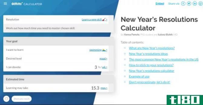 Find out if your goals are realistic with omnicalculator's new year's resoluti*** calculator