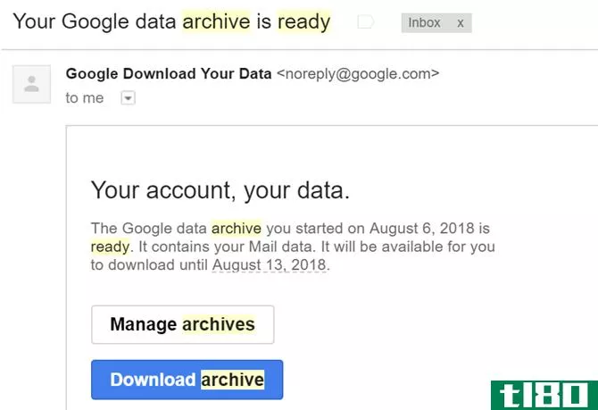 Gmail Data Archive