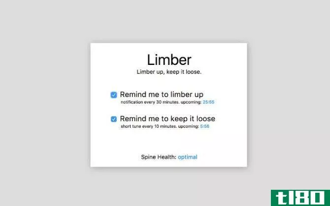 Limber for Chrome gives reminders to check posture