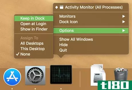 Mac Activity Monitor Keep in Dock
