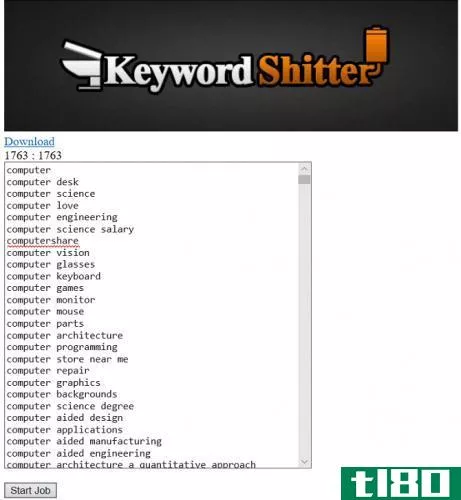 keyword shitter results