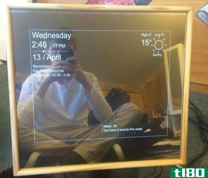 $100 magic mirror with raspberry pi