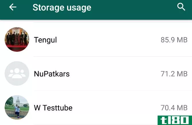 whatsapp storage space