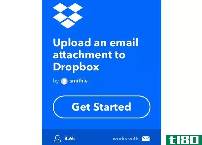 An IFTTT applet that uploads email attachments to Dropbox
