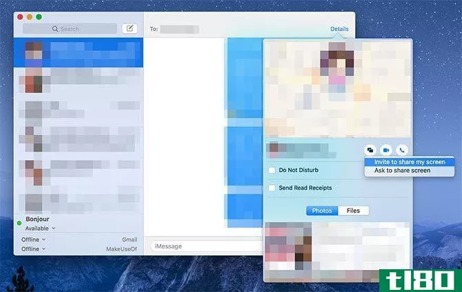 iMessage Screen Sharing on Mac