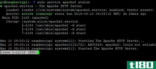 Check your Apache server is up and running