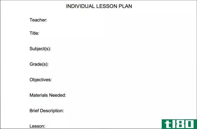 Basic Lesson Plan