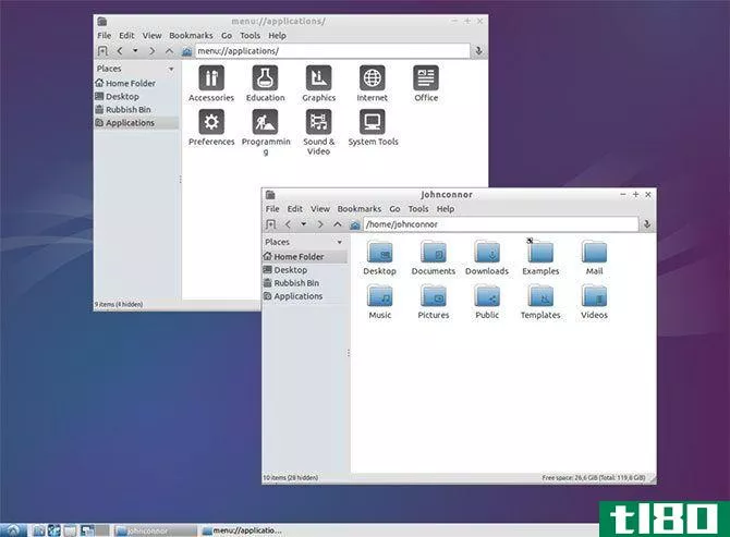 This is a screen capture of Lubuntu, a lightweight Ubuntu flavor