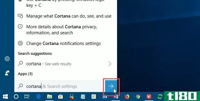 Cortana submit button