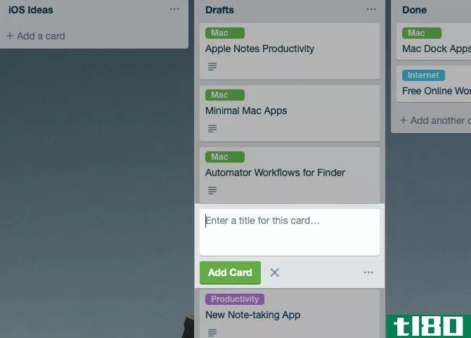 Insert new card in between cards in Trello