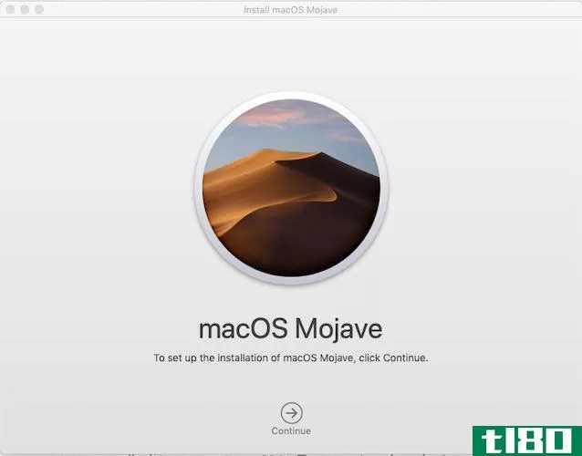 macOS Mojave Installer Welcome Screen