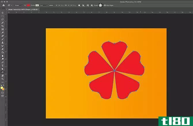 How to use Custom Shape Tool Photoshop Shape on Page