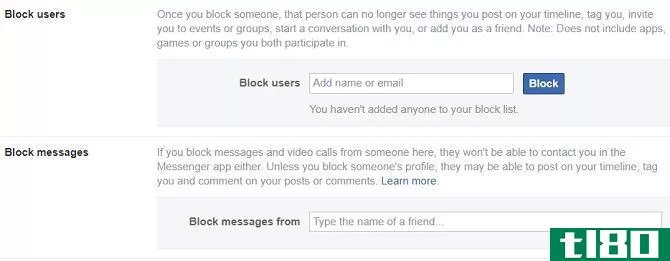 facebook block users