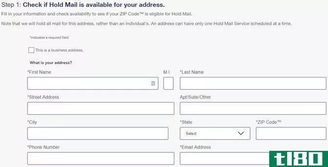Virtual Mailbox Address