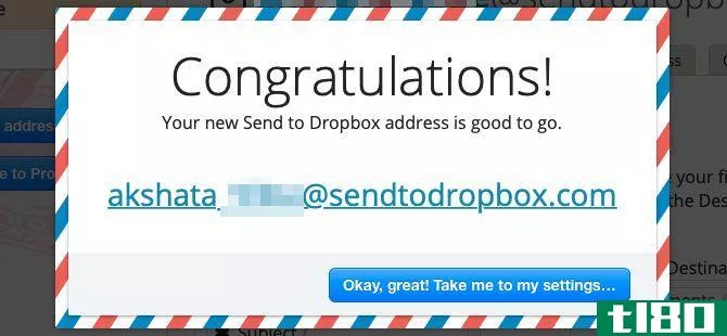 Use Send to Dropbox to receive files as email attachments