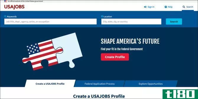 USAJOBS Job Search Main Page
