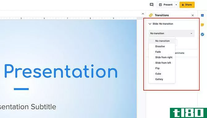 How to Create a Presentation Google Slides New Transition
