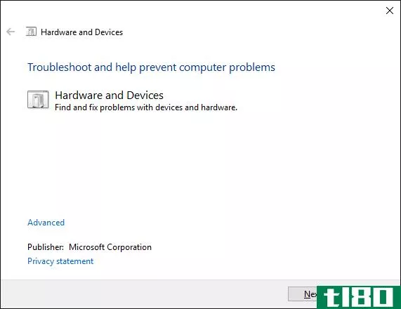Windows hardware and devices troubleshoot