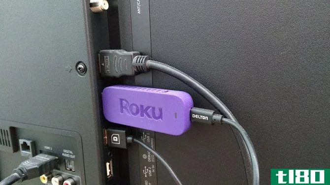 Roku TV plugs into the HDMI port