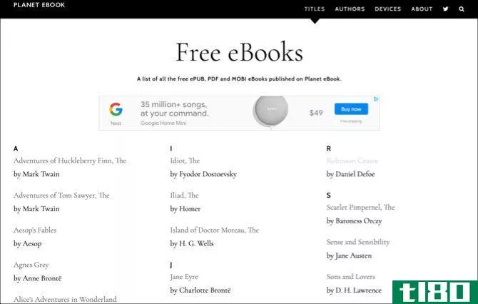 Planet eBook free ebooks