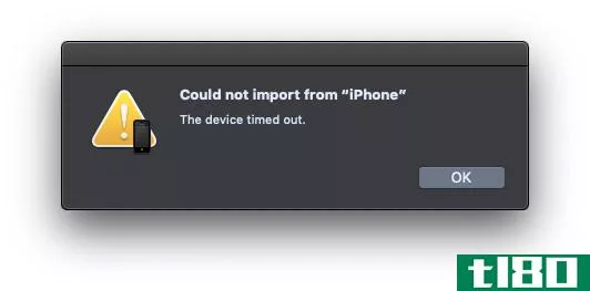 continuity camera could not import from iPhone error