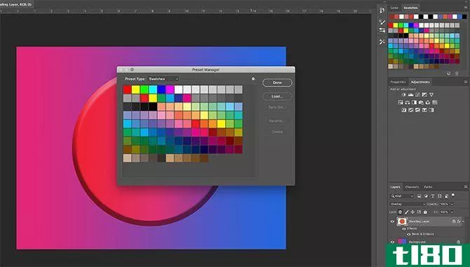 How to Create a Color Palette in Photoshop Preset Manager