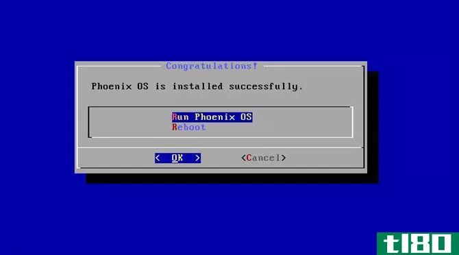 Phoenix OS is installed successfully.