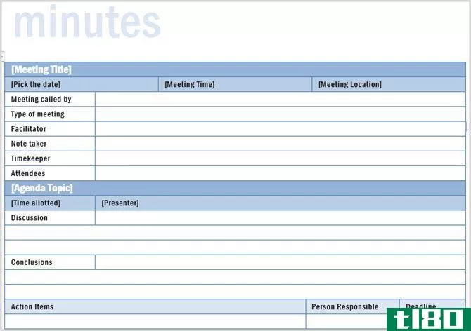 Detailed Meeting Minutes Word 2016