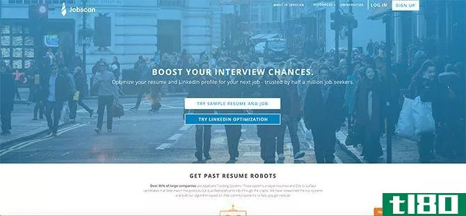 How Jobscan Helps You Tailor Your Resume Sign Up page