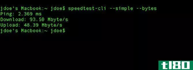 speedtest-cli installed via homebrew