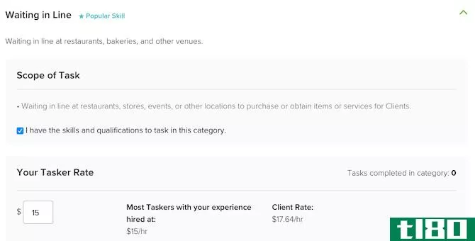TaskRabbit jobs in the Waiting in Line category
