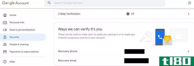Google Security Settings Erase Phone Number