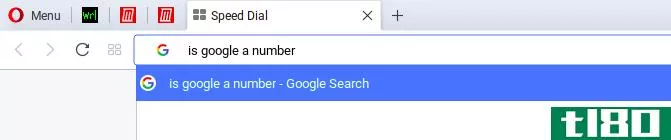 search Google from the address bar in Opera browser