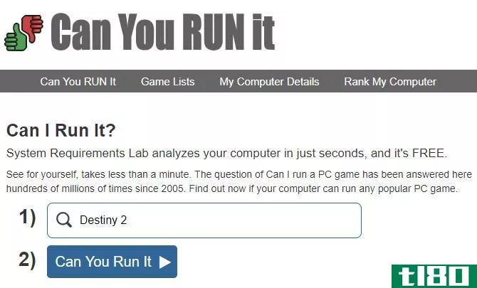 Can You Run It Search