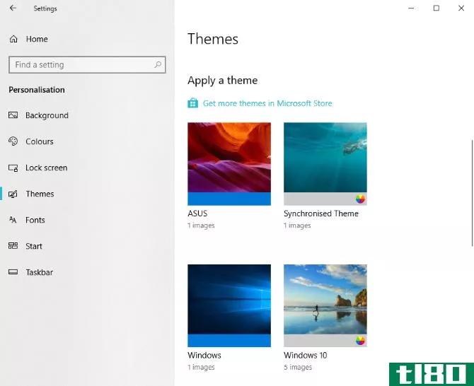 Choose your Windows 10 theme
