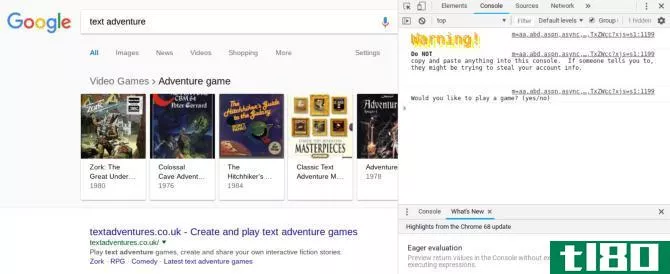 google text adventure game
