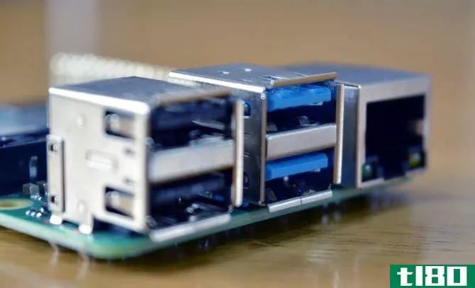 USB ports on the Raspberry Pi 4