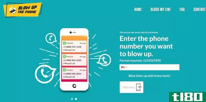 Spam your friend with prank messages with blowupthephone