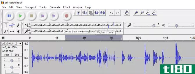 Remove background noise - Audacity editing timeline