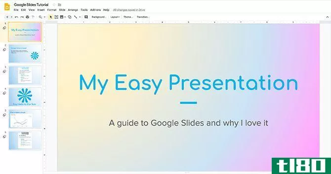 Custom Gradient Google Slides
