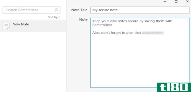Make secure notes in RememBear